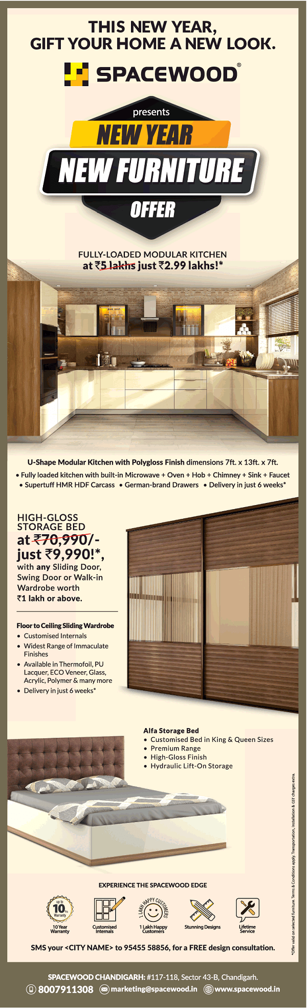 Spacewood Chandigarh Furniture Stores Sales Offers Numbers 6690