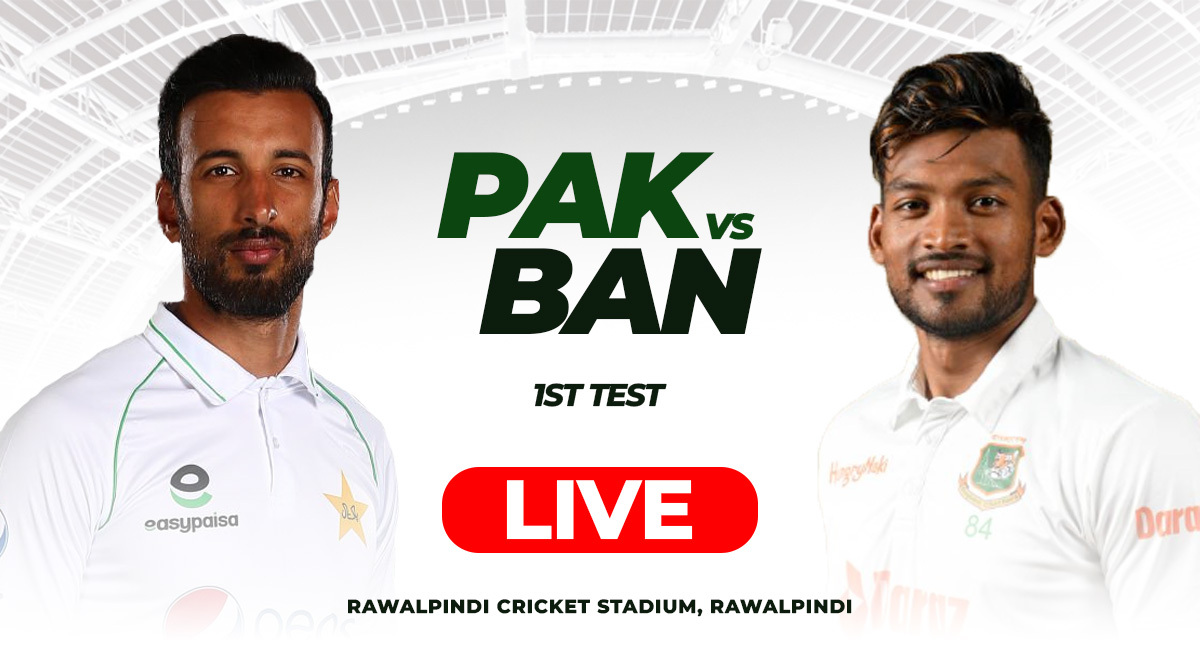 PAK vs BAN 1st Test Day 2 LIVE score
