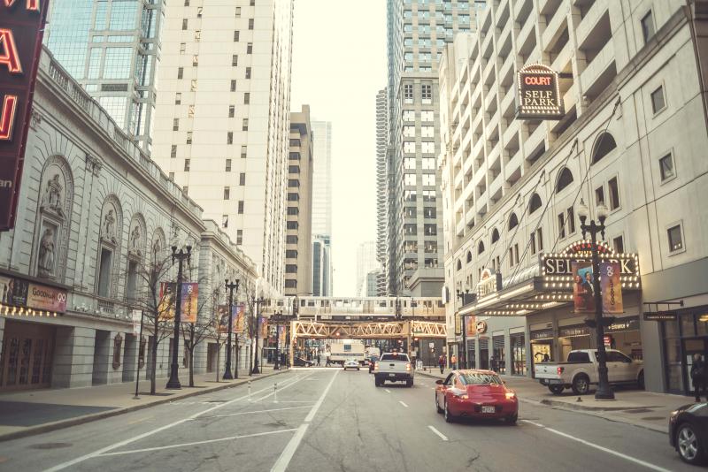 Theatre District Self Park at 181 N. Dearborn St
