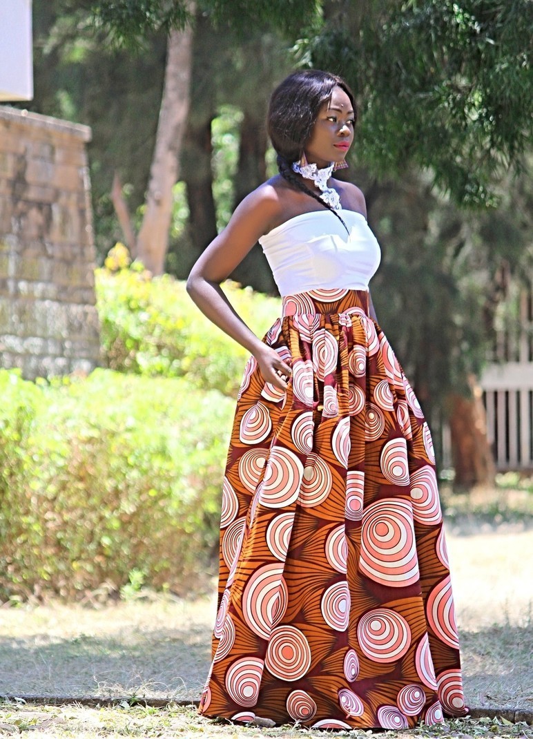 MARION ANKARA MAXI SKIRT by aimiesfashionhousekenya Long skirts