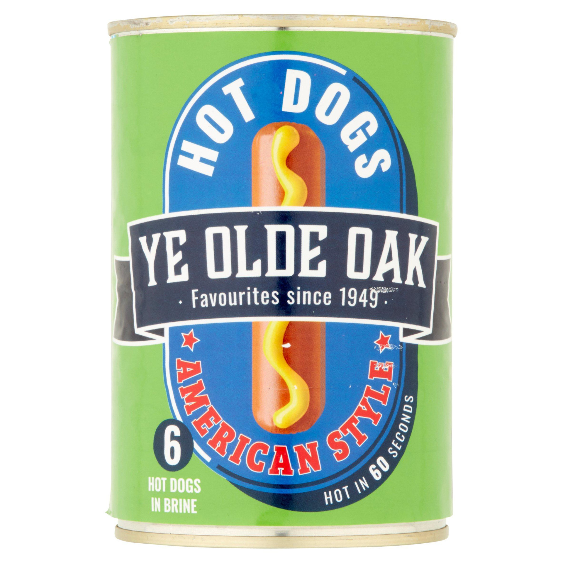 Ye Olde Oak 6 American Style Hot Dogs in Brine 400g Guernsey Online Groceries Channel