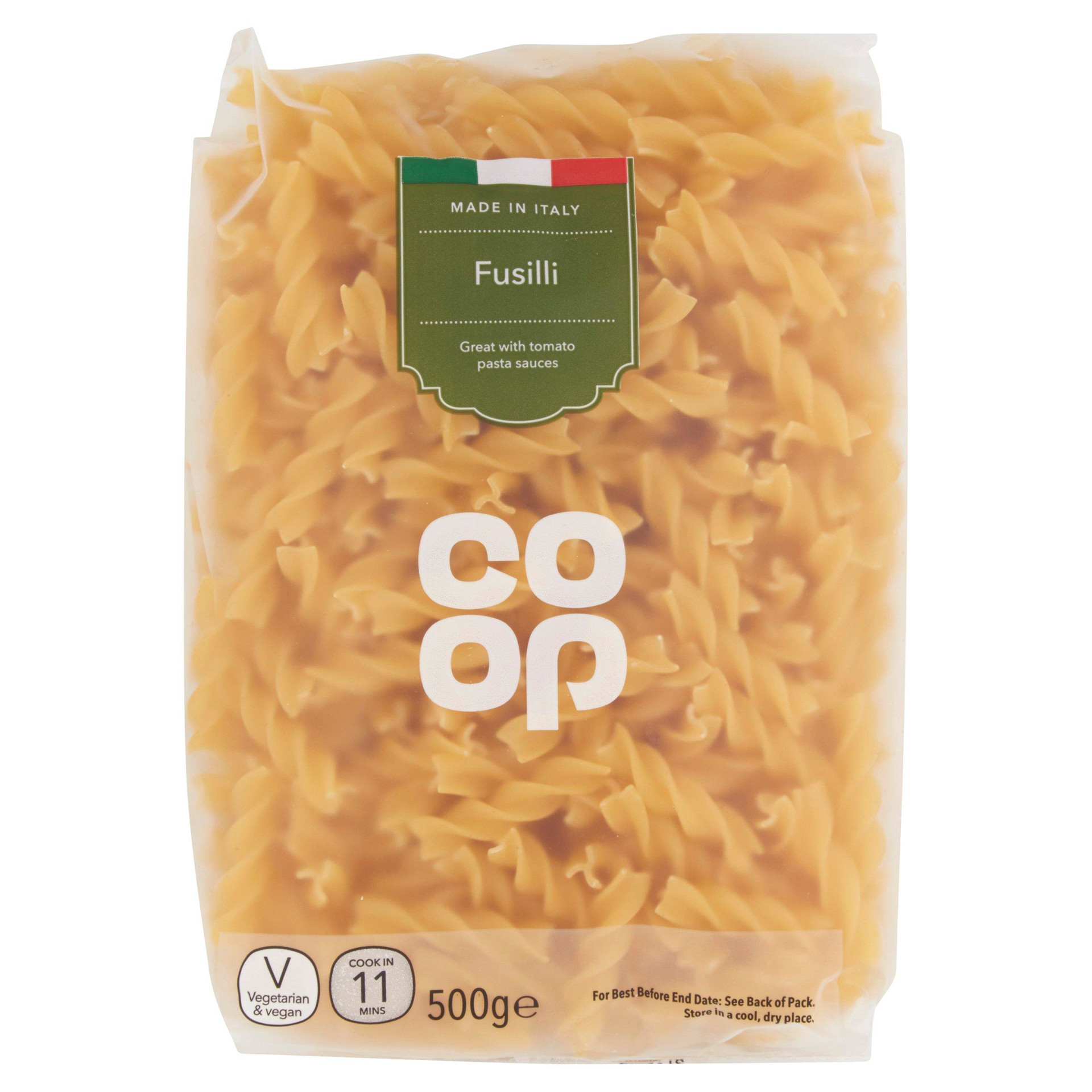 Coop Fusilli 500g Jersey Online Groceries Channel Islands