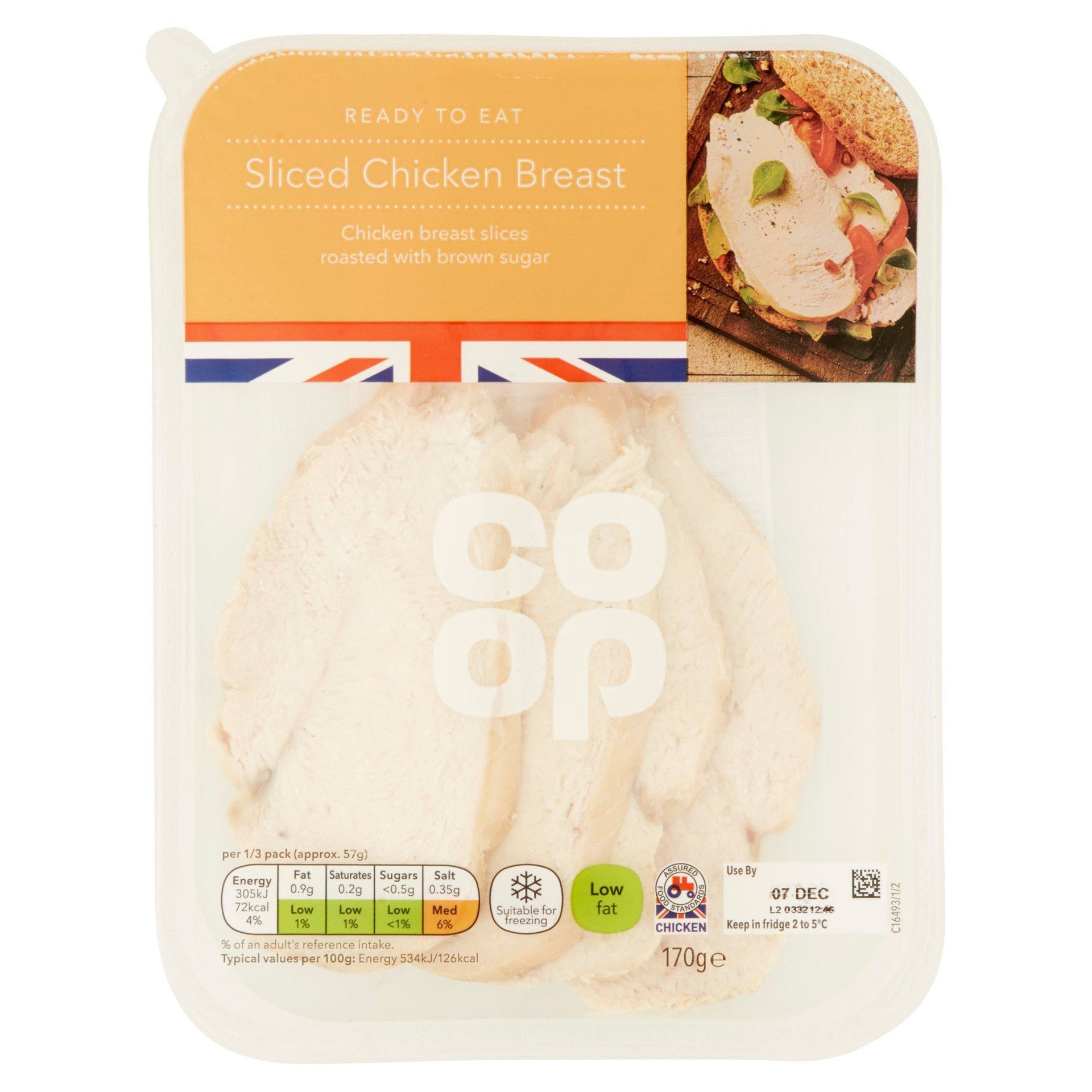 Coop Roast Chicken Breast Slices 170g Jersey Online Groceries Channel Islands Cooperative