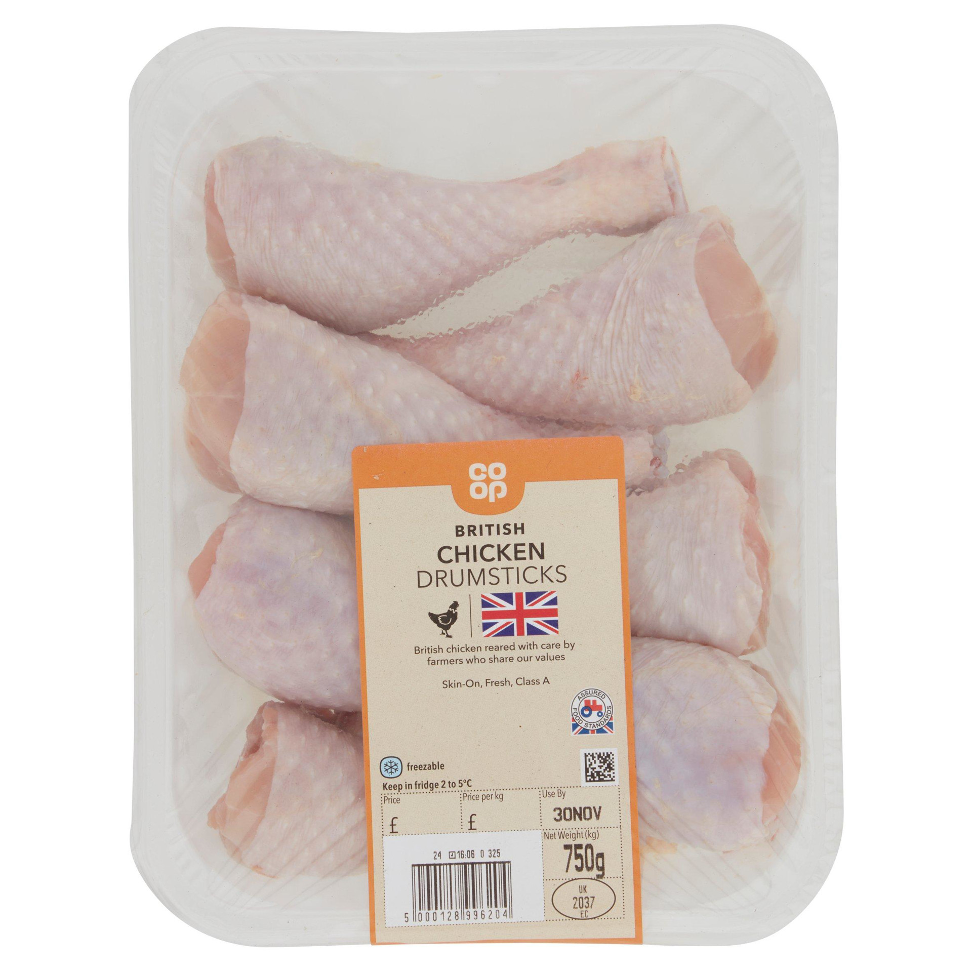 Coop Space to Thrive British Chicken Drumsticks 750g Guernsey Online