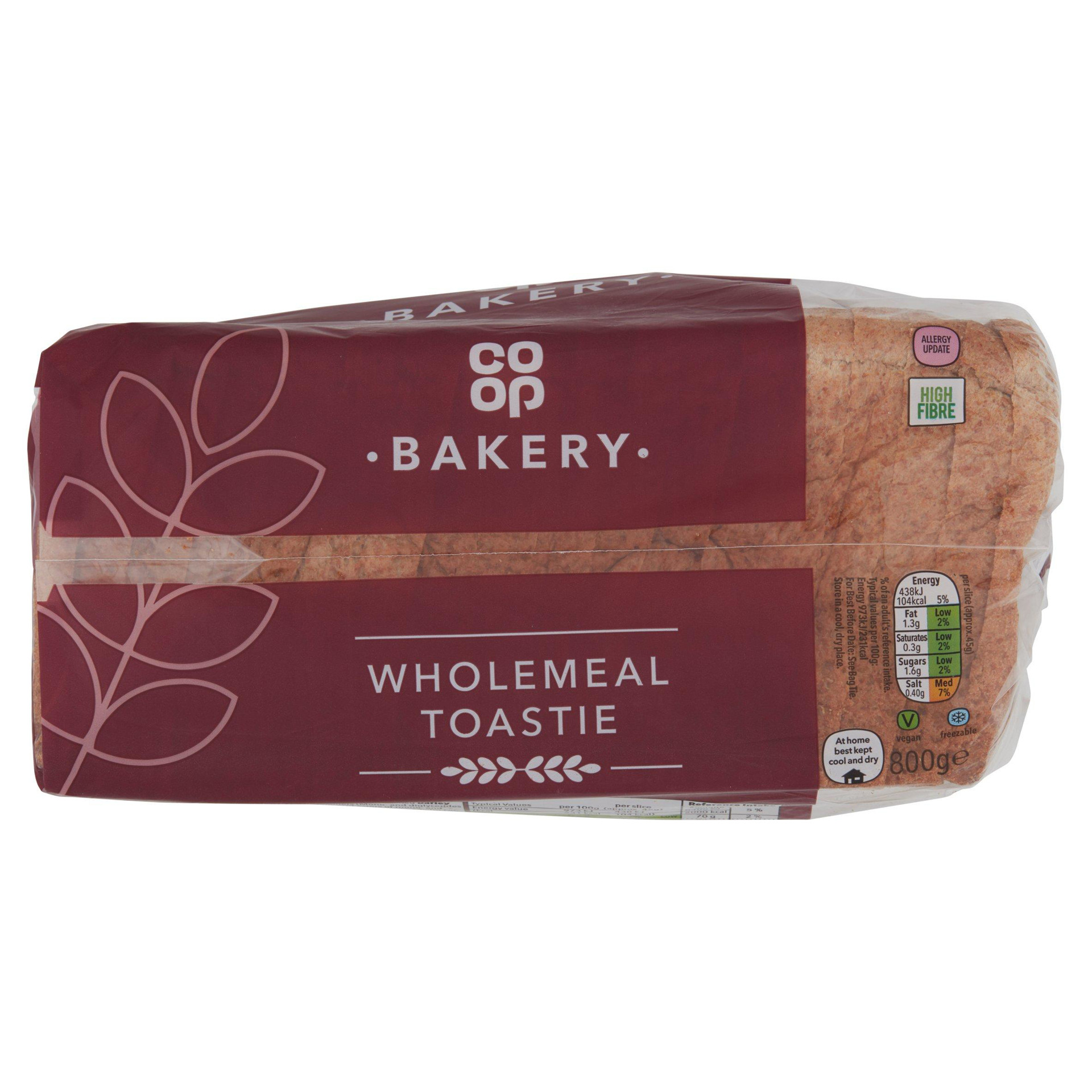 Coop Bakery Wholemeal Toastie 800g Guernsey Online Groceries
