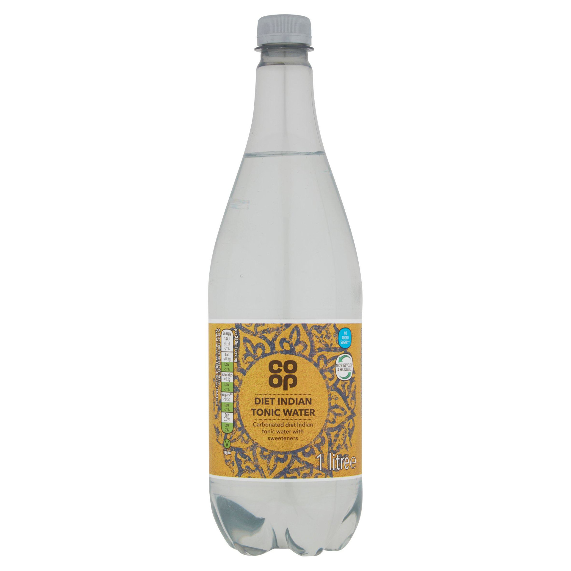 Coop Diet Indian Tonic Water 1 Litre Jersey Online Groceries