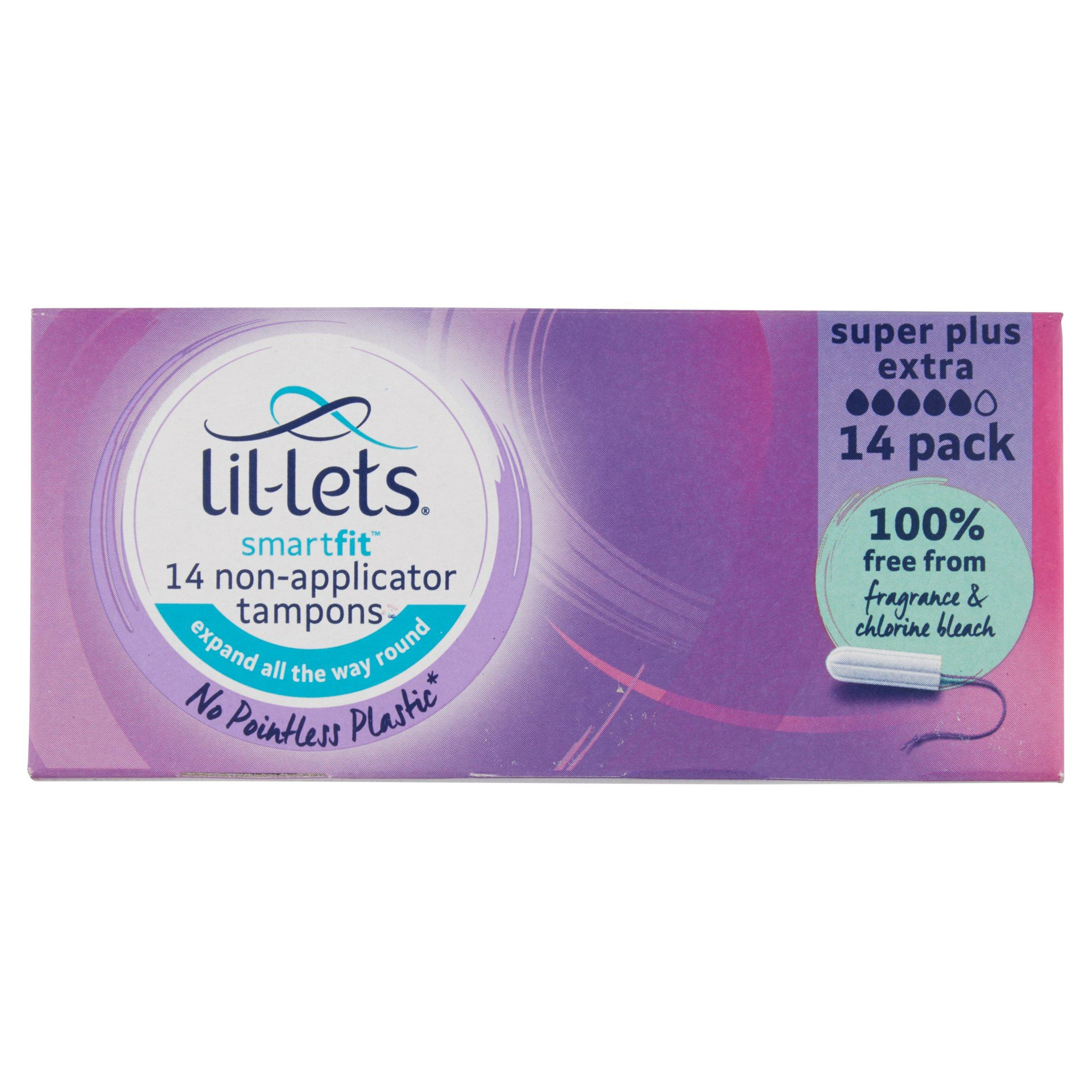 LilLets Smartfit 14 NonApplicator Tampons Super Plus Extra Guernsey