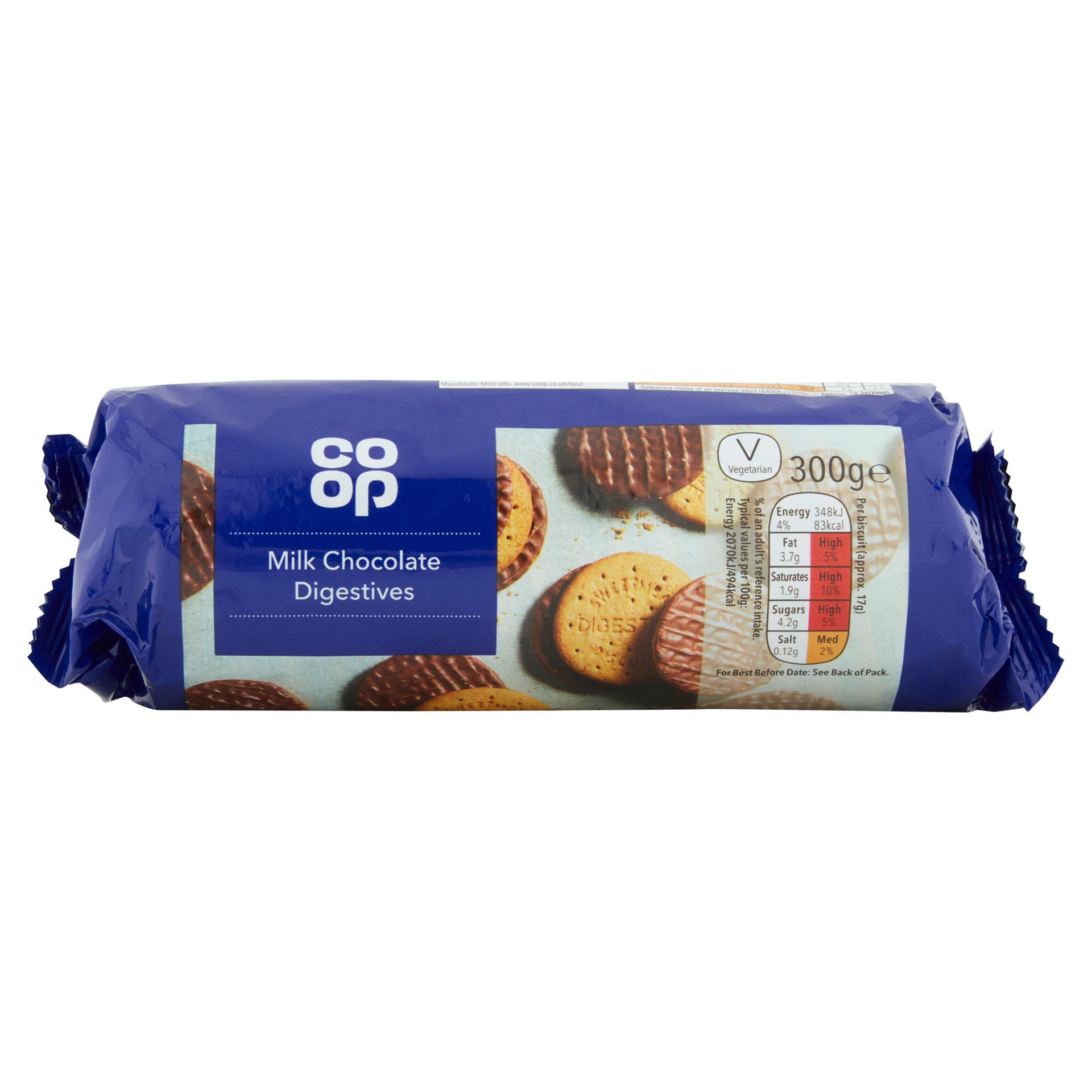 Coop Milk Chocolate Digestives 300g Channel Islands Cooperative