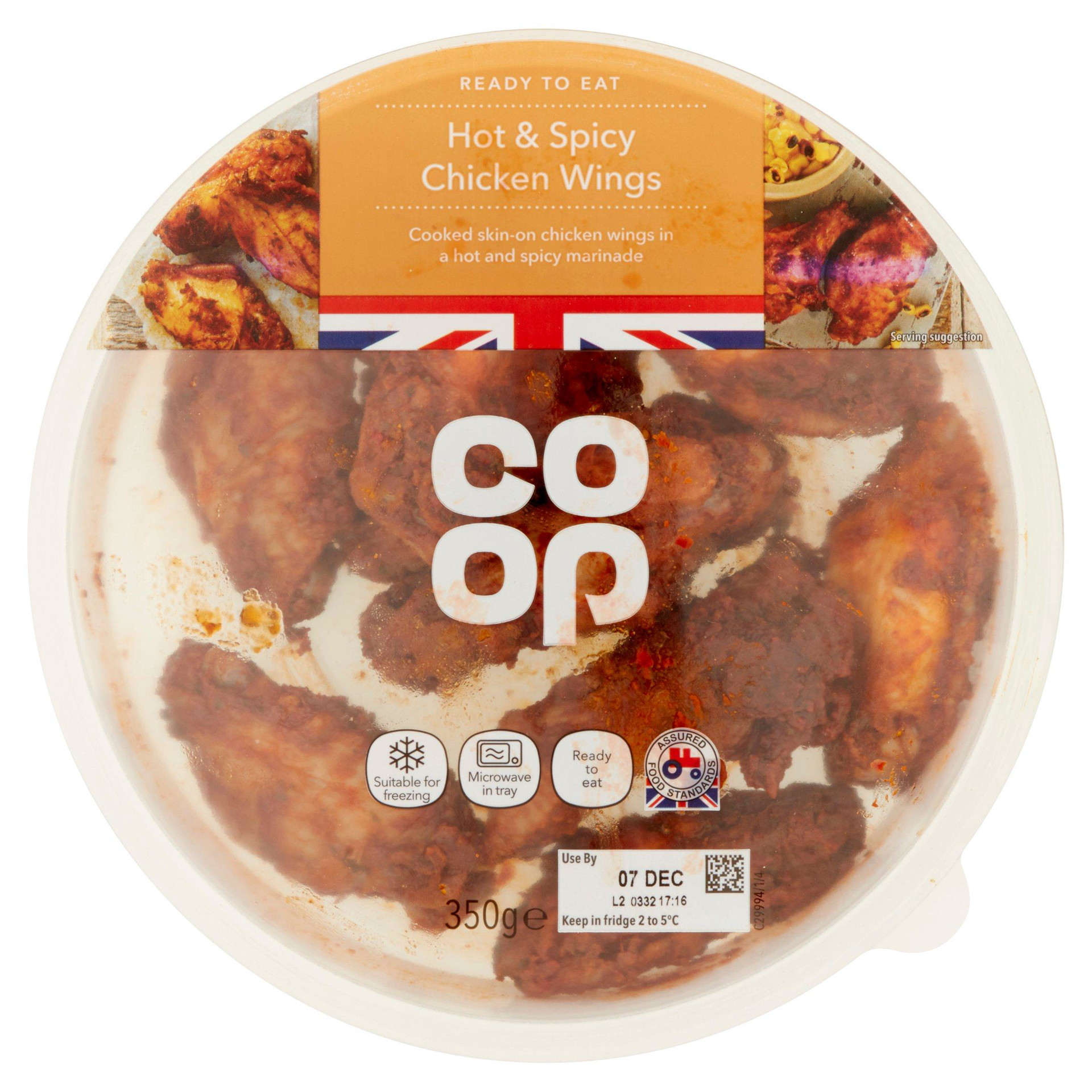 Coop Hot and Spicy Chicken Wings 350g Jersey Online Groceries