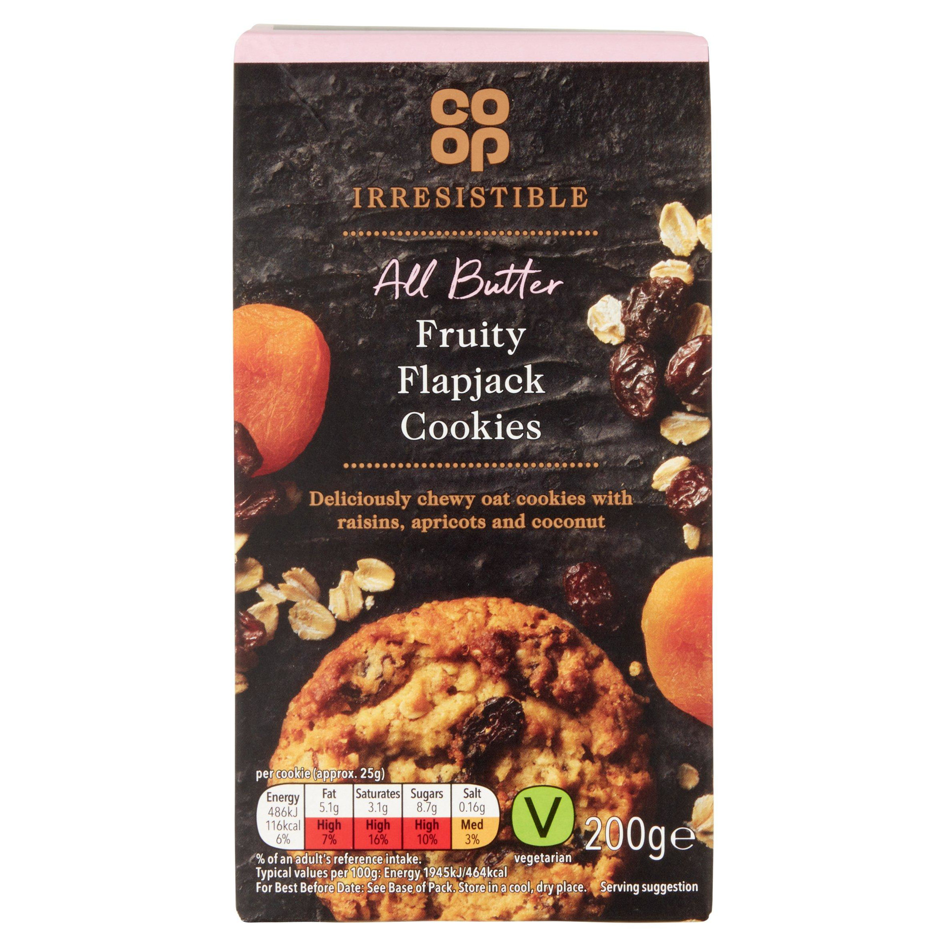 Co Op Irresistible All Butter Fruity Flapjack Cookies 200g Channel