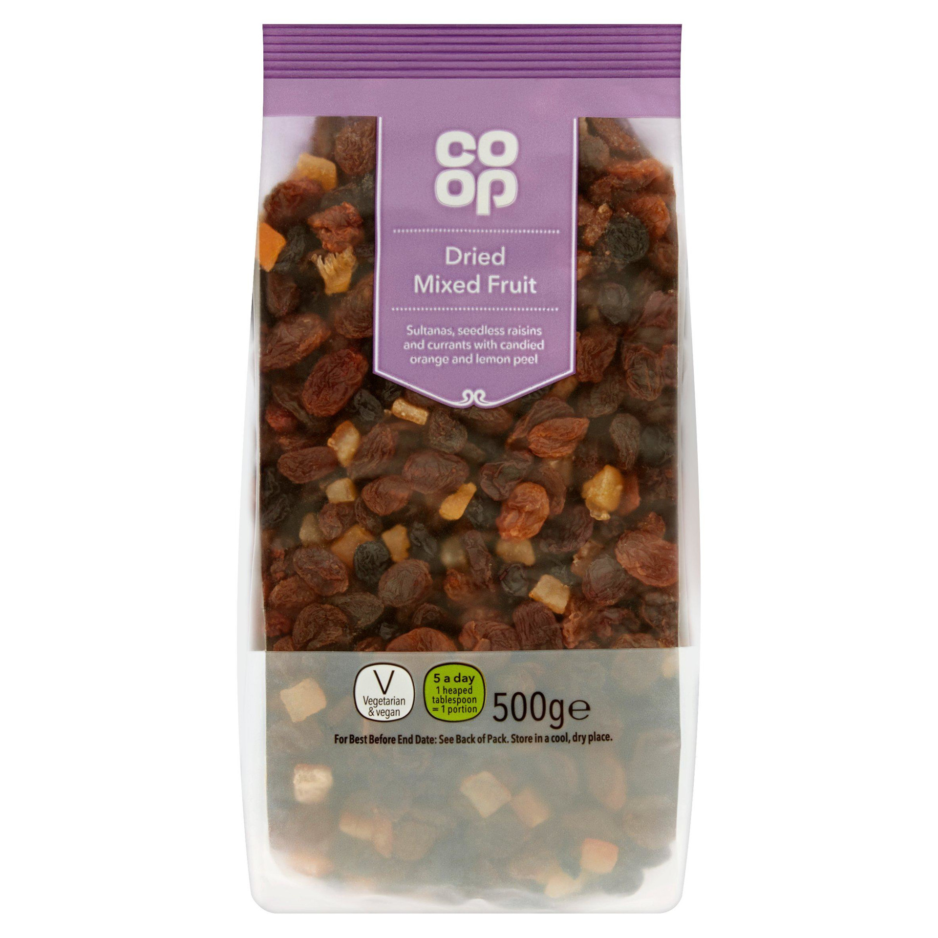 Co Op Dried Mixed Fruit 500g Channel Islands Cooperative Society