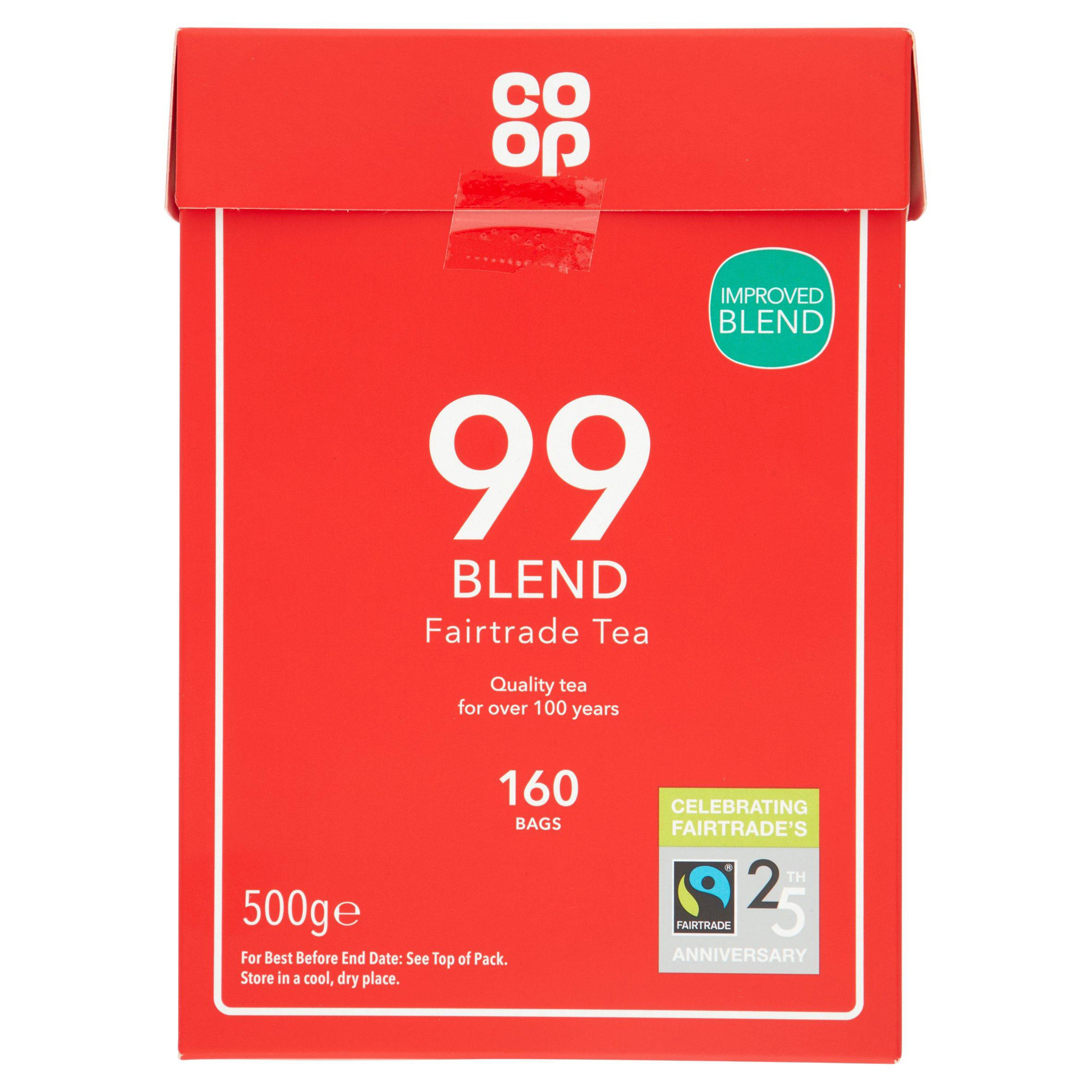 Co Op Fairtrade 99 Tea Blend 160 Round Bags 500g Guernsey Online