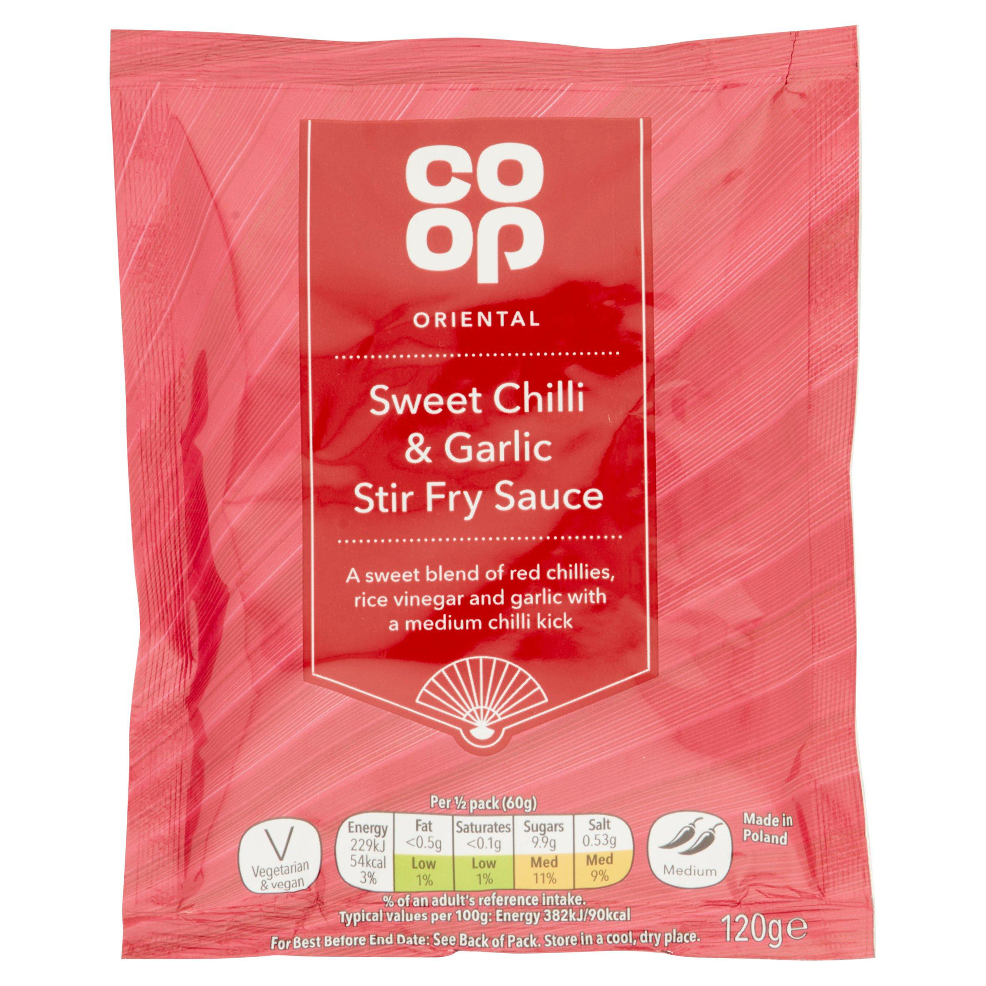 Coop Chinese Menu Sweet Chilli & Garlic Stir Fry Sauce 120g Guernsey