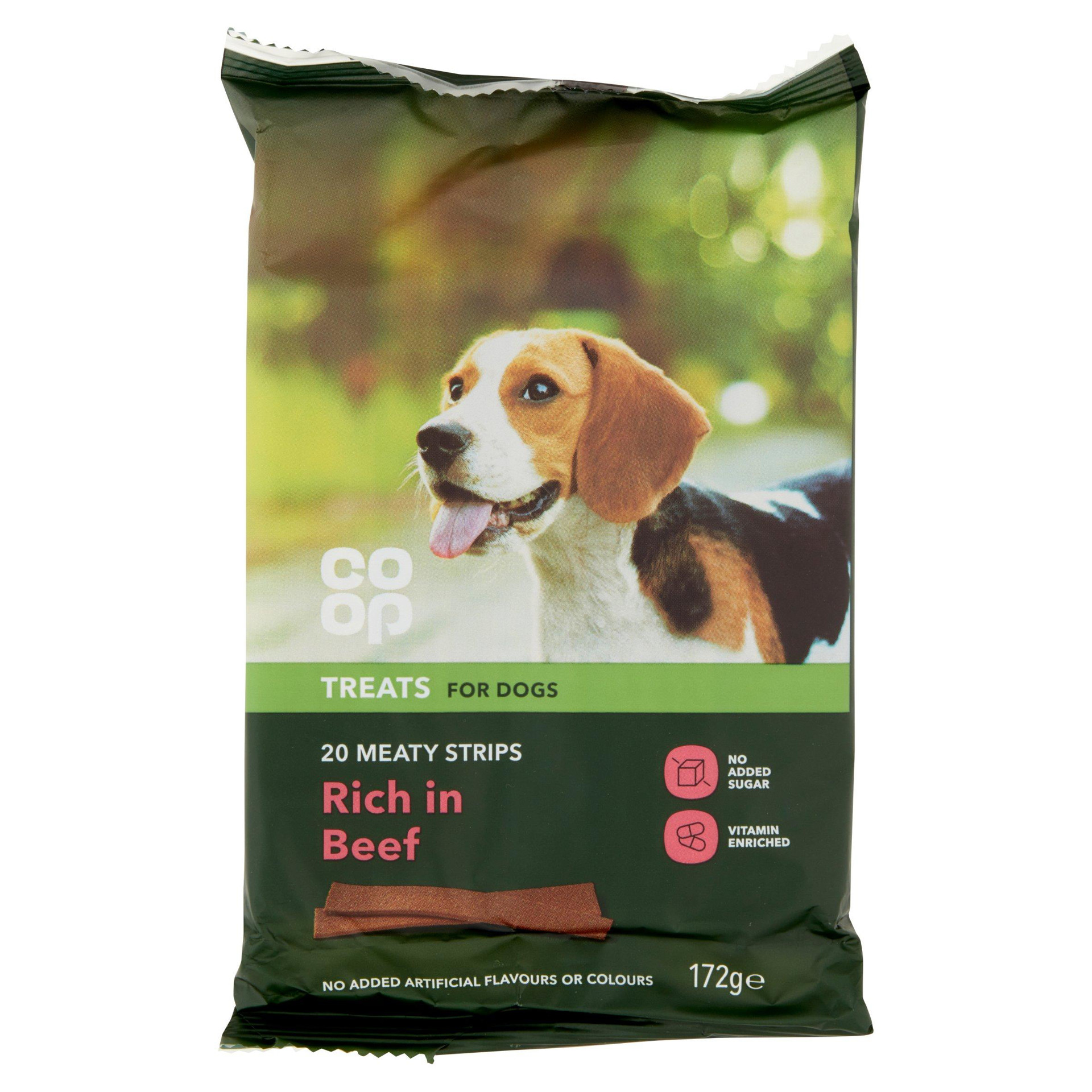 Co Op Pet Treats for Dogs 20 Meaty Strips 172g Jersey Online