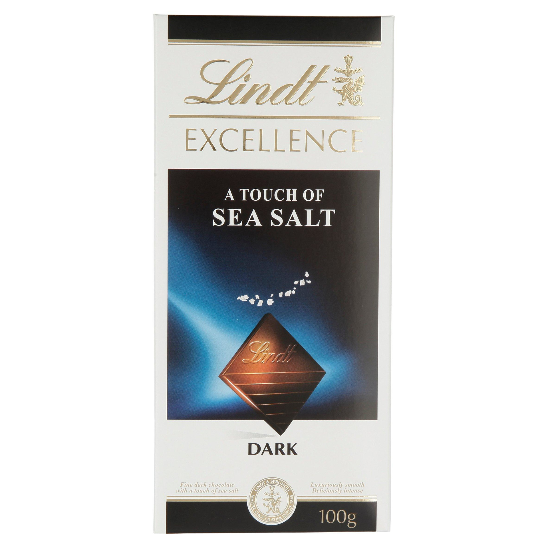 Lindt Excellence Dark Sea Salt Chocolate Bar 100g Guernsey Online