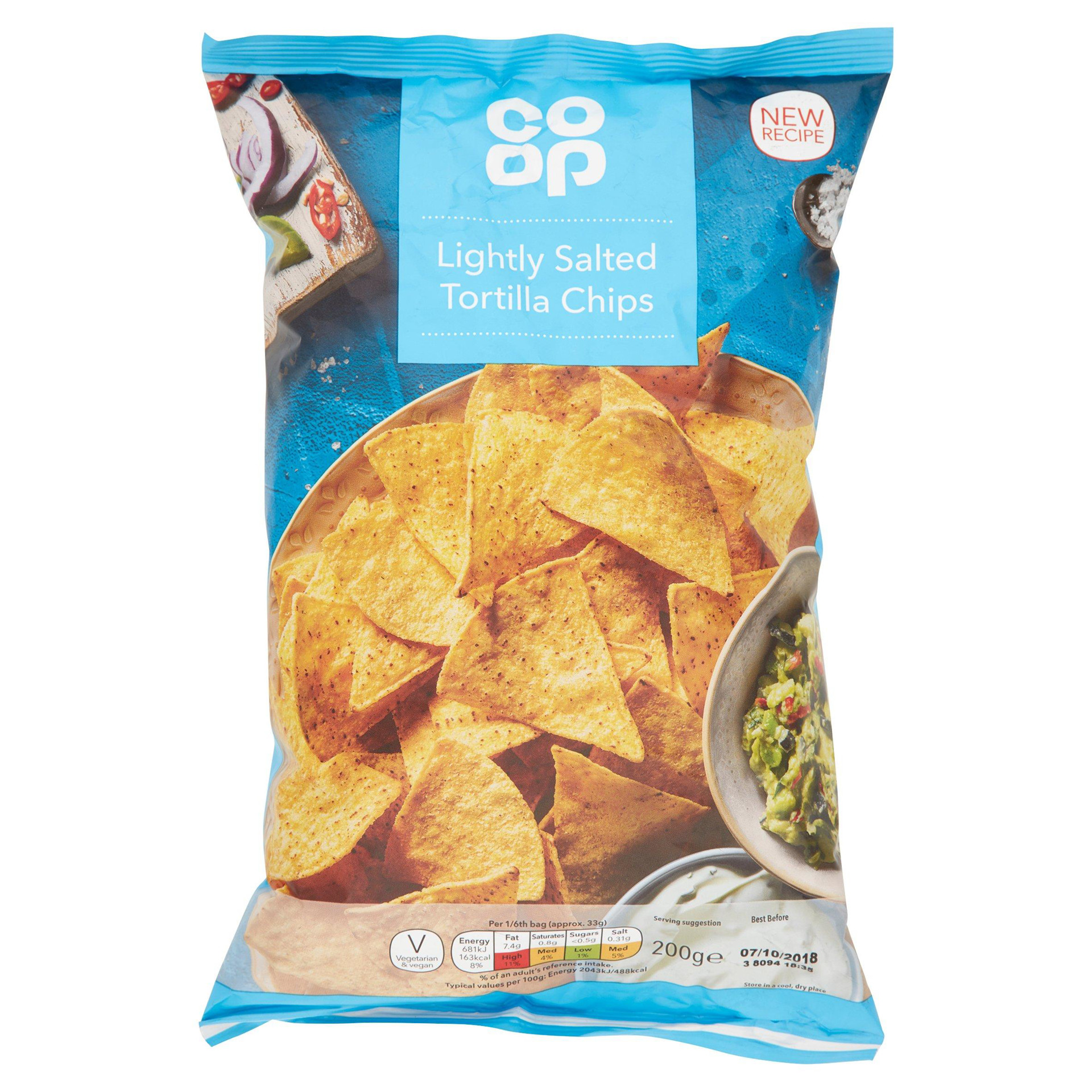 Co Op Lightly Salted Tortilla Chips 200g Jersey Online Groceries