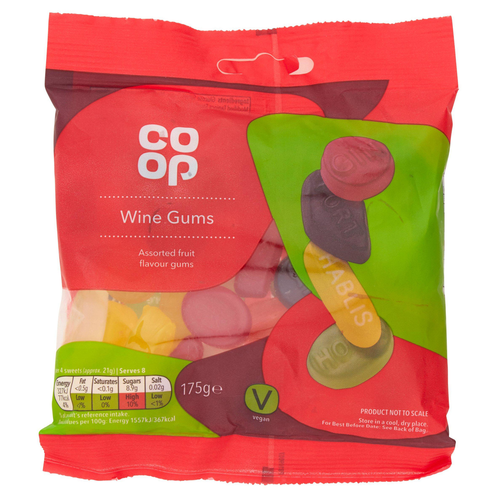 Coop Wine Gums 175g Jersey Online Groceries Channel Islands