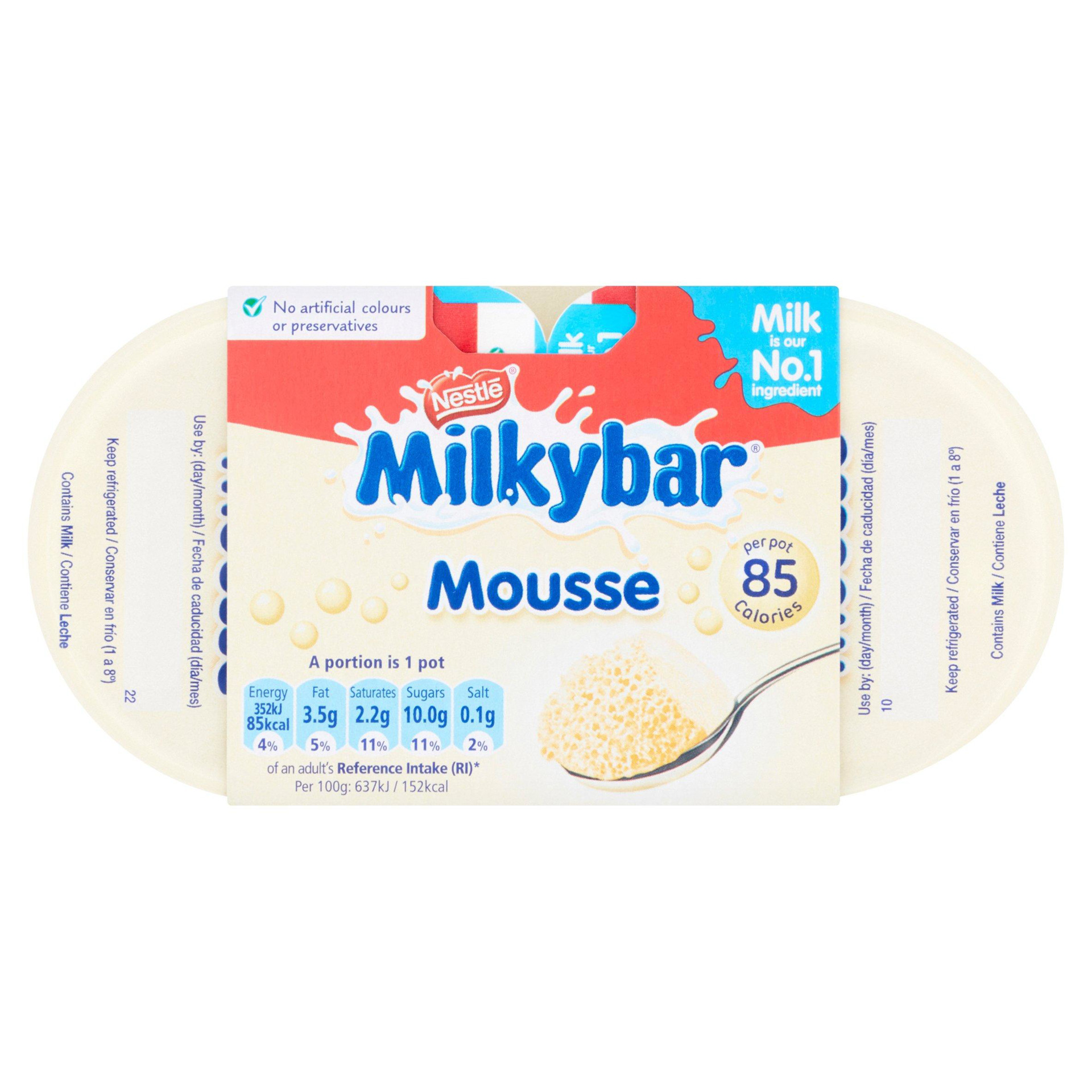 Milkybar White chocolate Mousse 4 x 55g Guernsey Online Groceries