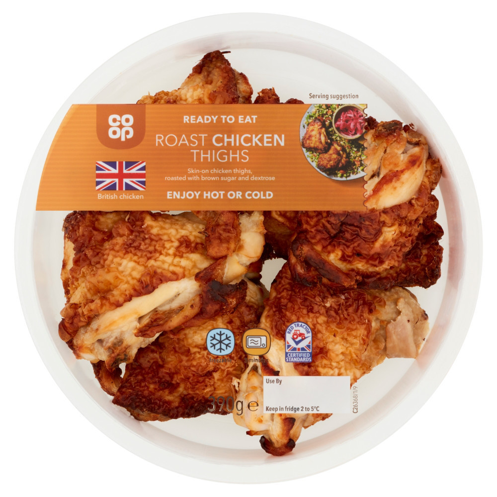 Coop Roast Chicken Thighs 390g Jersey Online Groceries Channel
