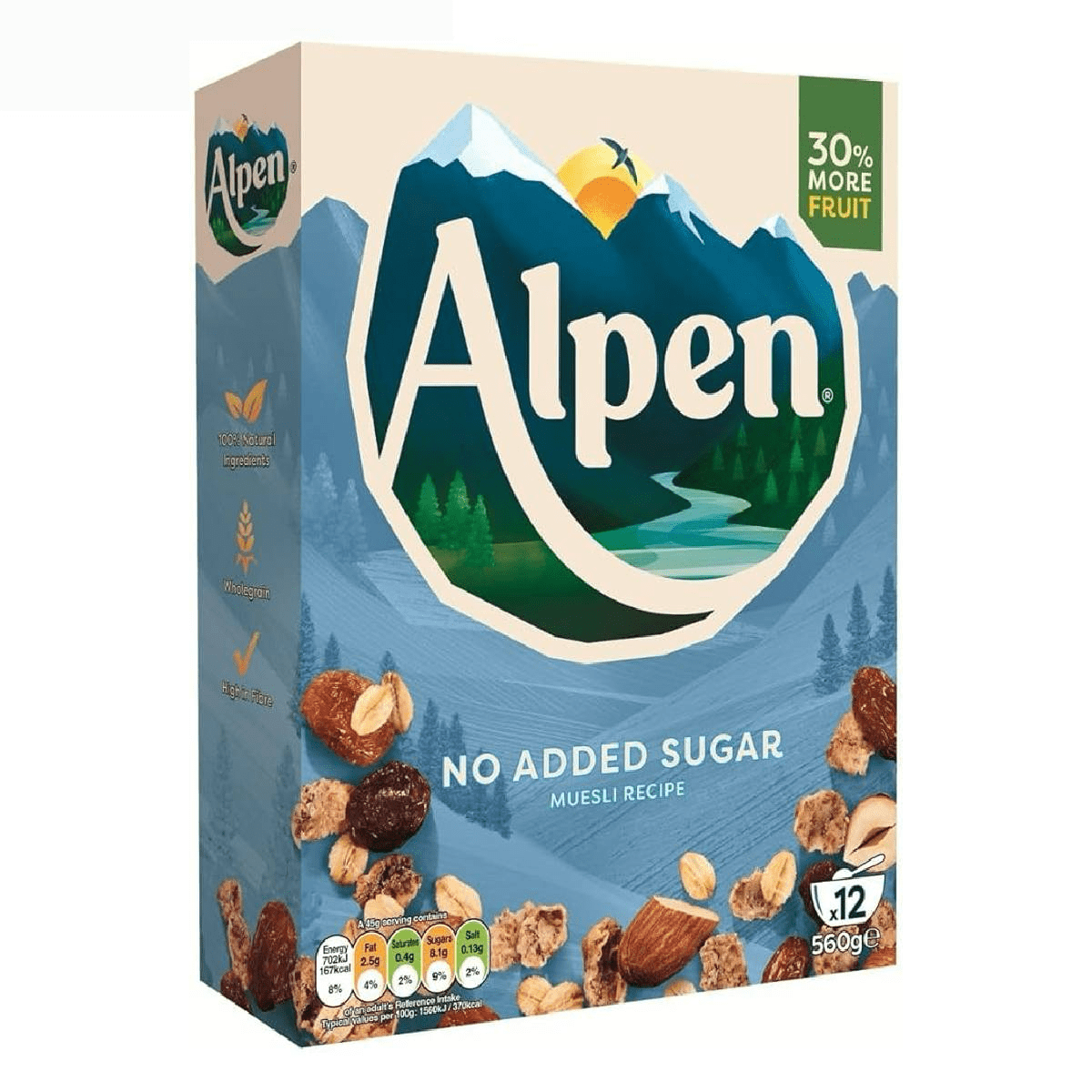 Alpen No Added Sugar Muesli 560g Villa Market