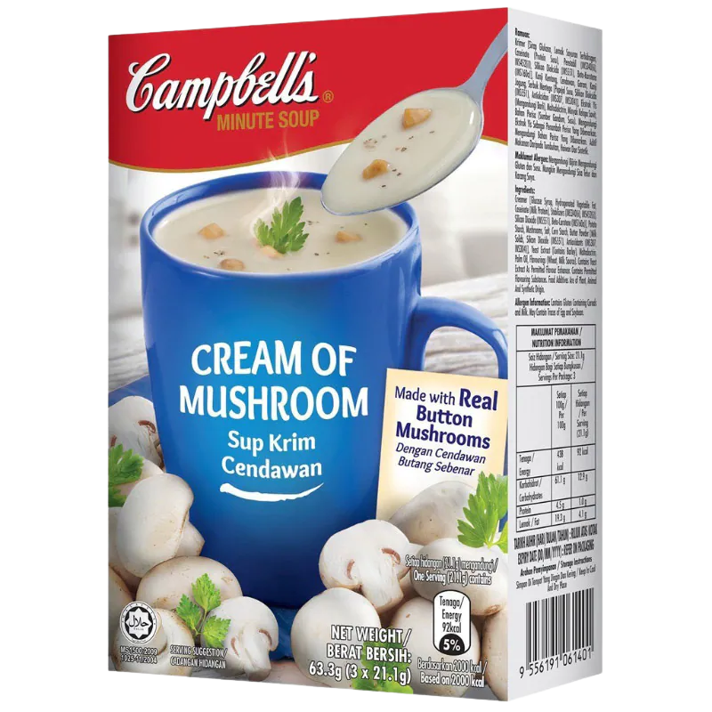 Campbell's Cream Of Mushroom Instant Soup 63.3g Villa Market