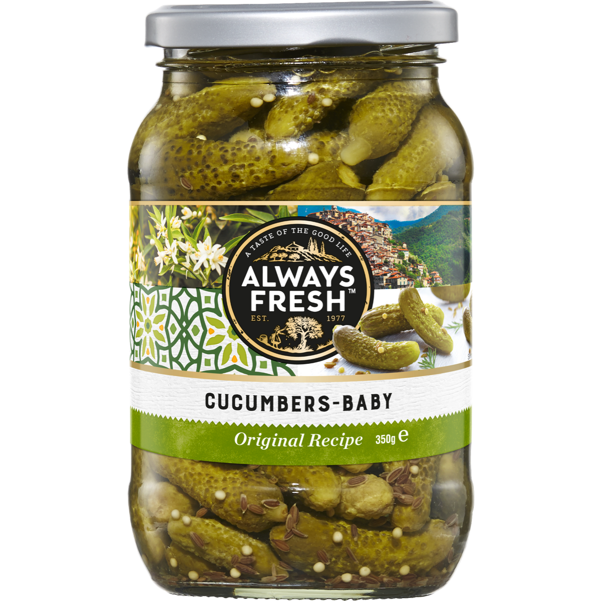 Always Fresh Cucumbers Baby Cornichons 350g Villa Market