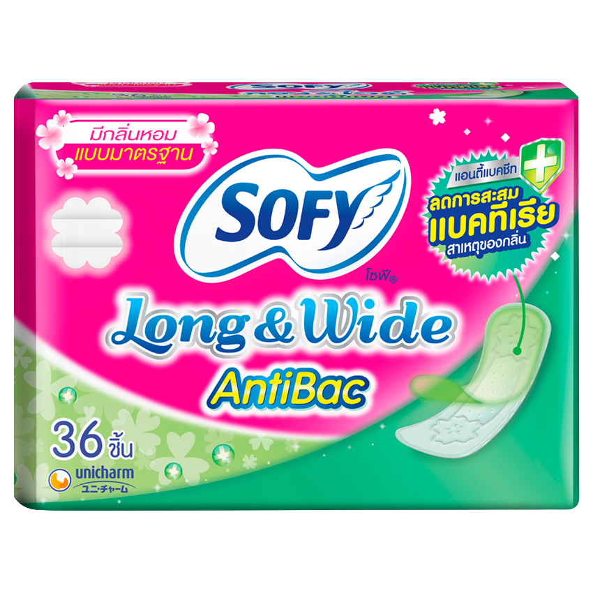 Sofy Panty Liner Long & Wide Antibac Scented 36Pcs Villa Market