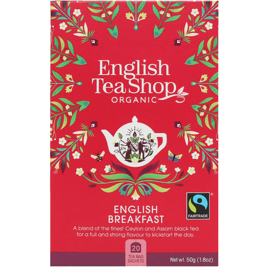 English Tea Shop Organic English Breakfast Tea Bags 50g Villa Market