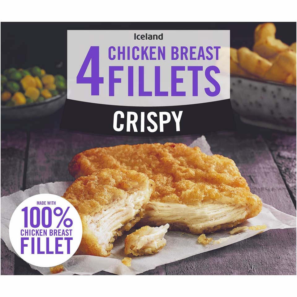 Iceland Crispy Battered Chicken Breast 380g | Villa Market