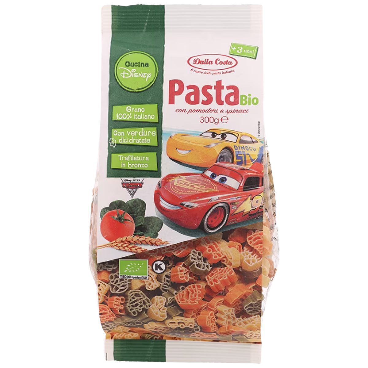 Disney Cars Organic Pasta 300g Villa Market