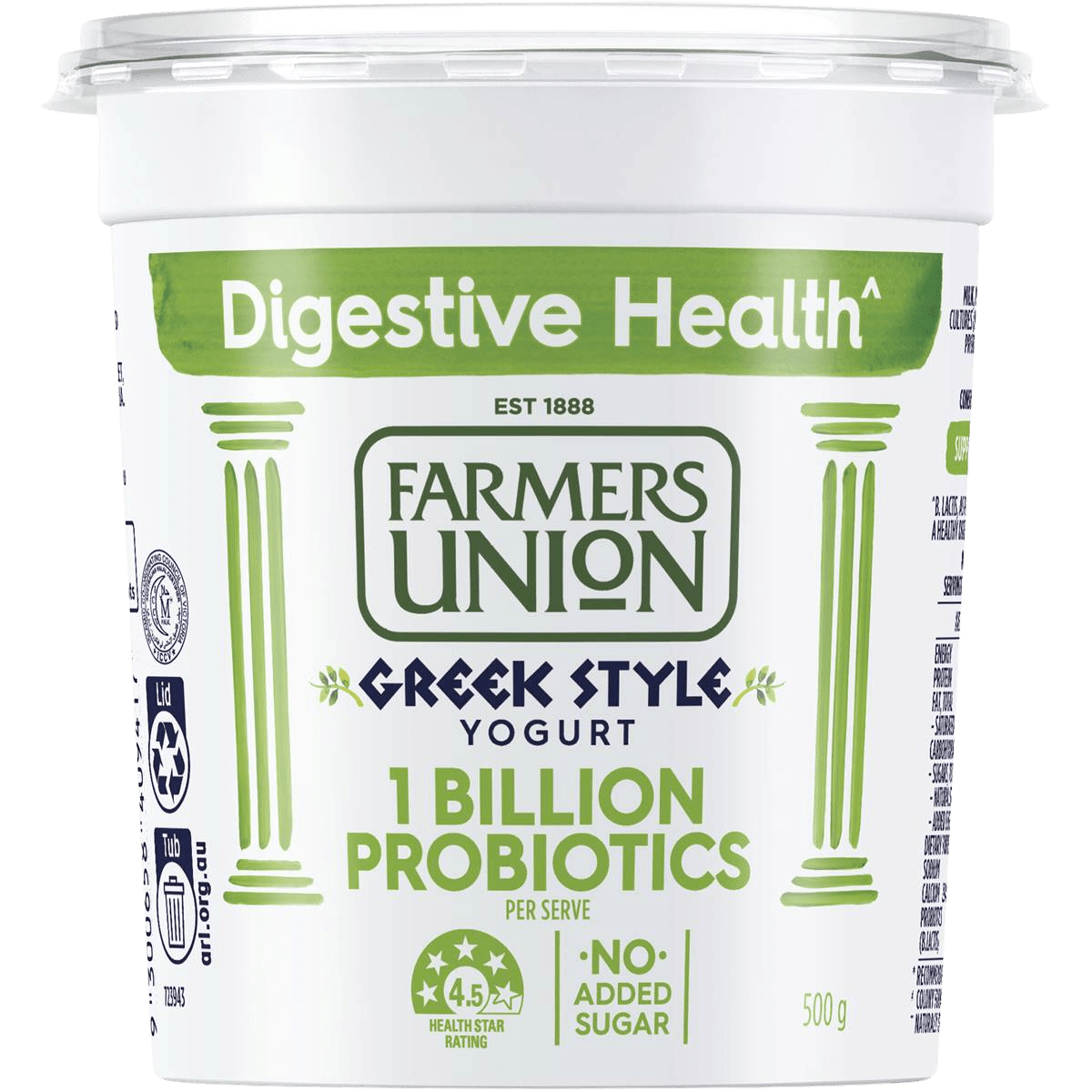 Farmers Union Yogurt Greek Style Probiotic 500g Villa Market