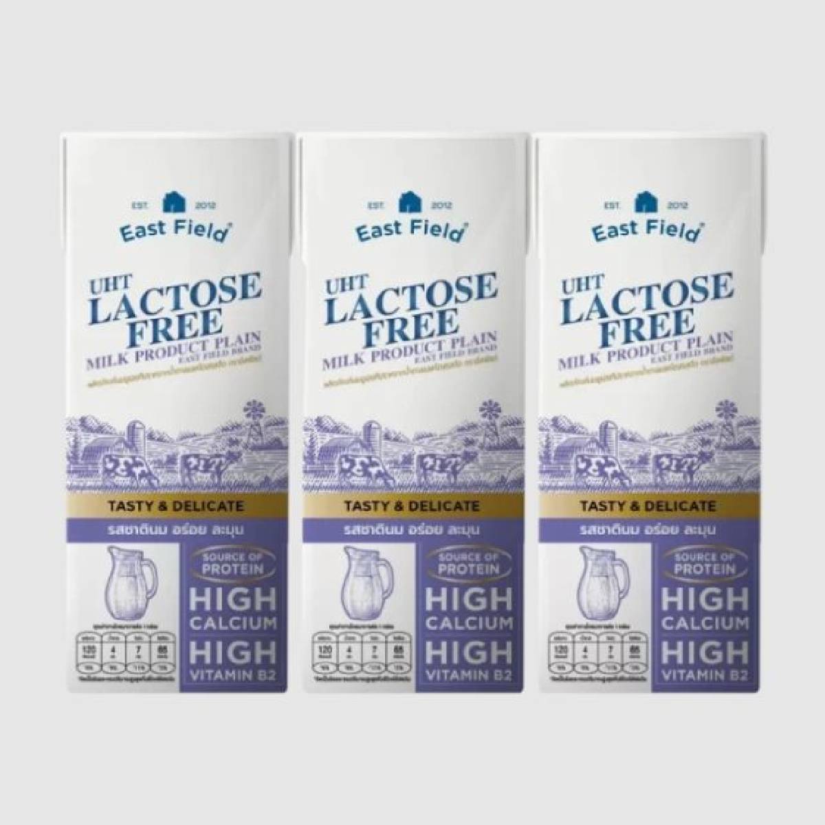 East Field Milk Lactose Free 3x180ml Villa Market
