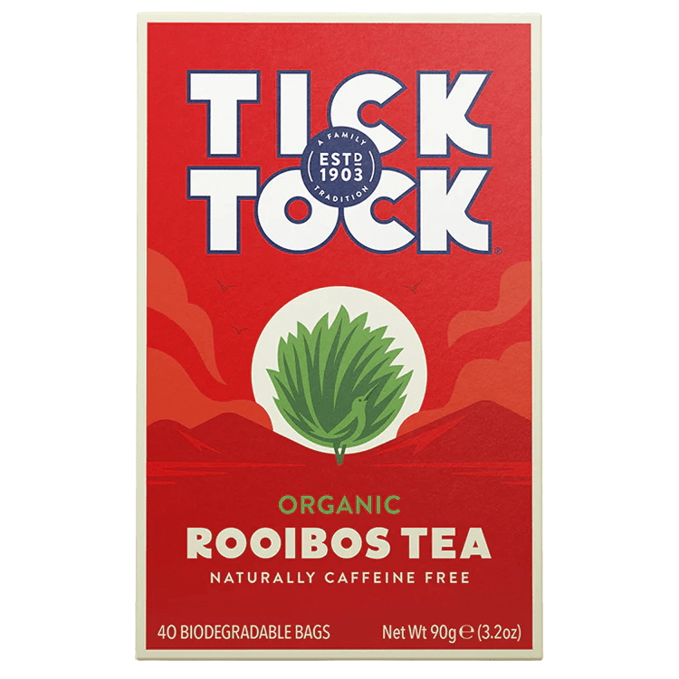 Tick Tock Organic Rooibos Tea Bags Caffeine Free 90g Villa Market