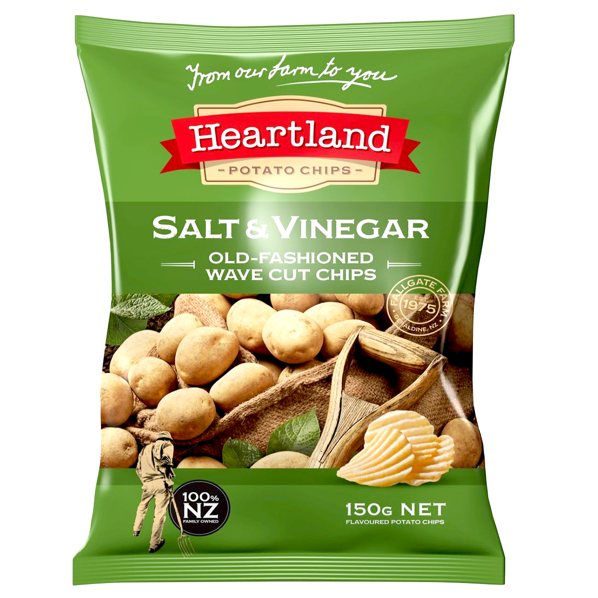 Heartland Salt & Vinegar Chips 150g Villa Market