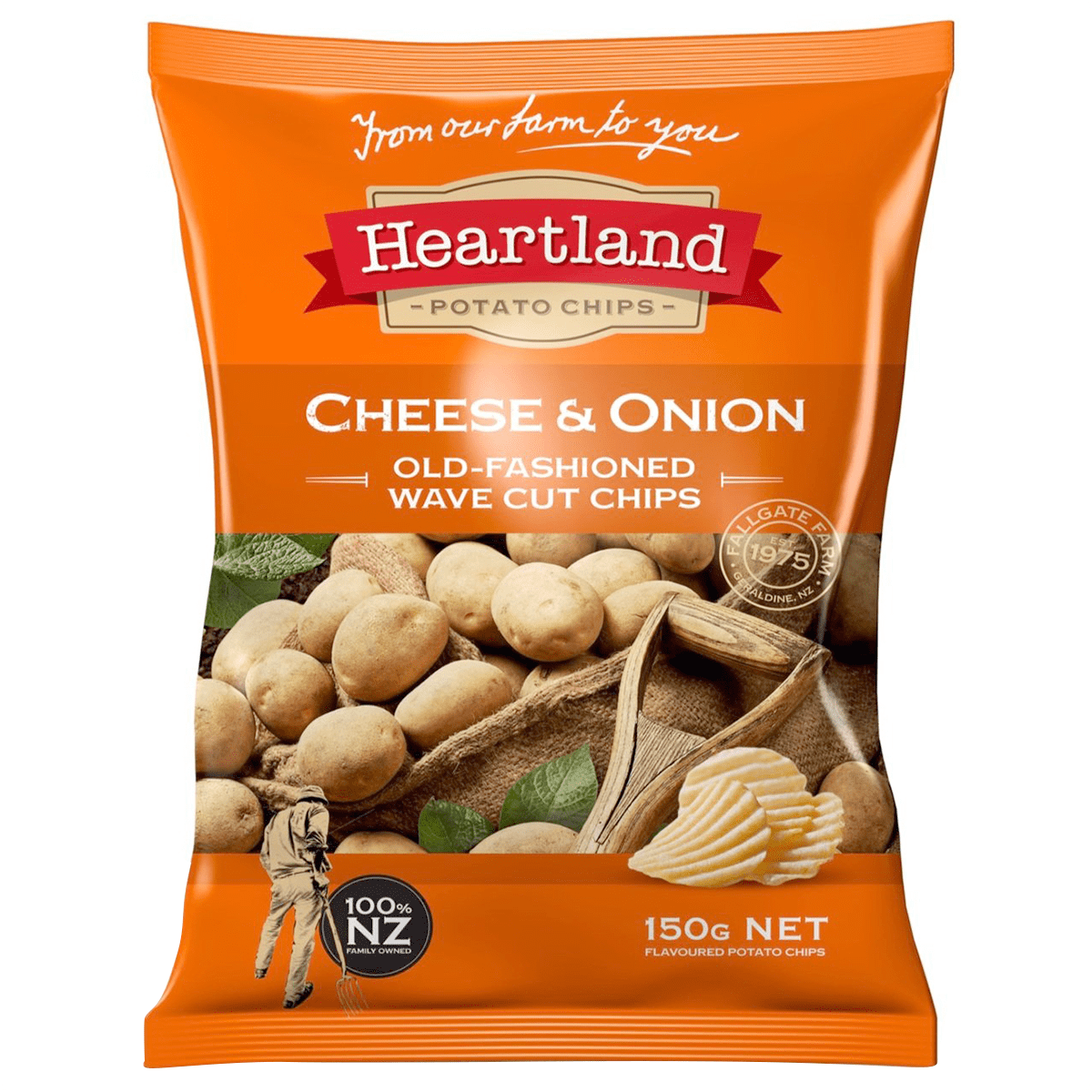 Heartland Cheese & Onion Chips 150g Villa Market