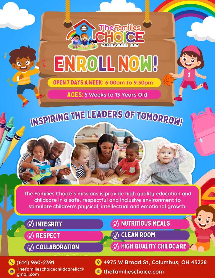 The Families Choice Childcare Llc Daycare in Columbus, OH