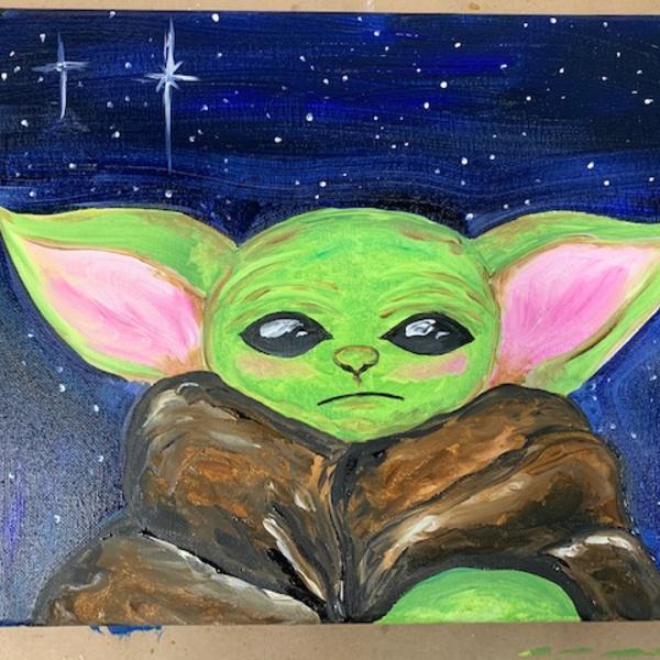 Baby Yoda Virtual Paint Class