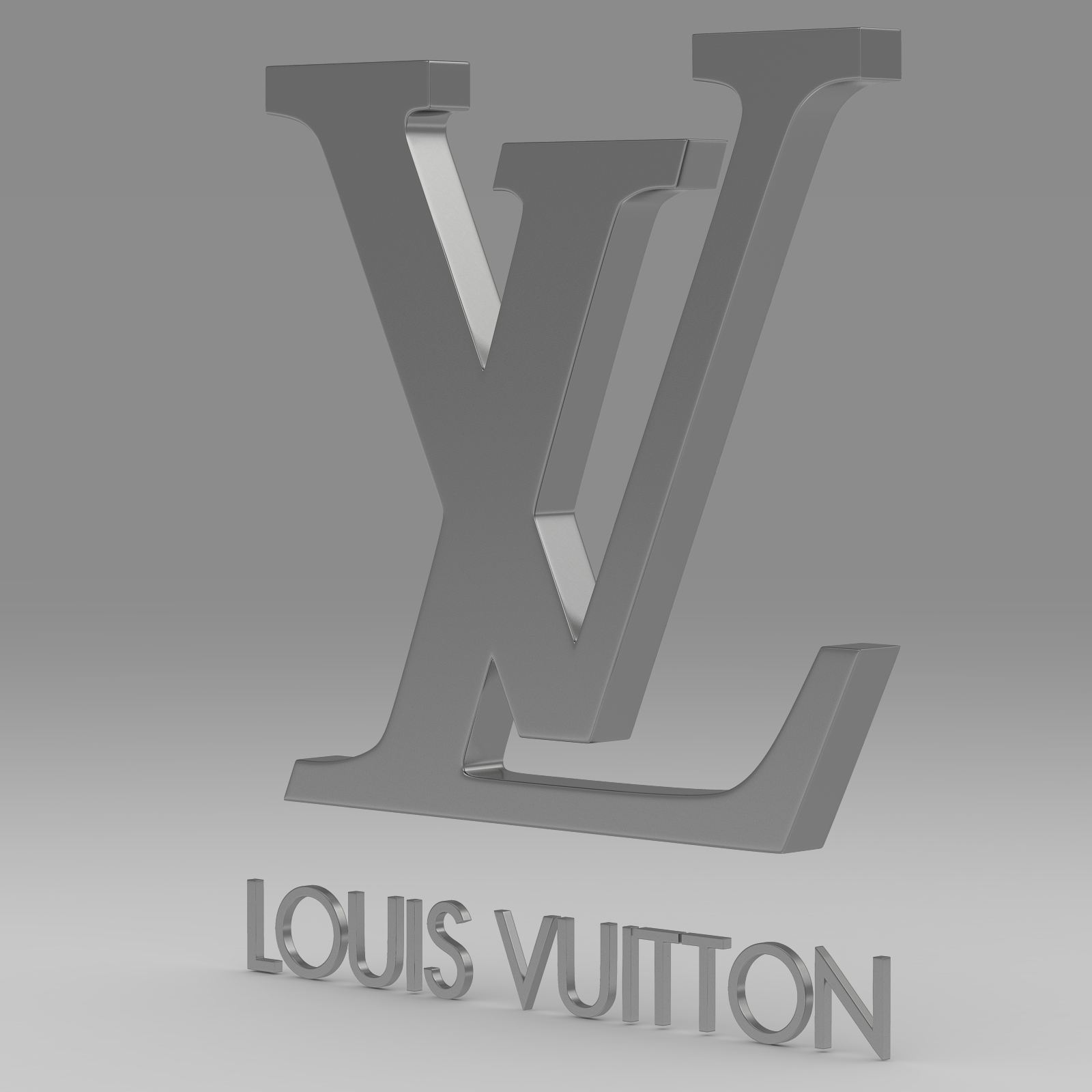 Louis Vuitton logo 3D Model