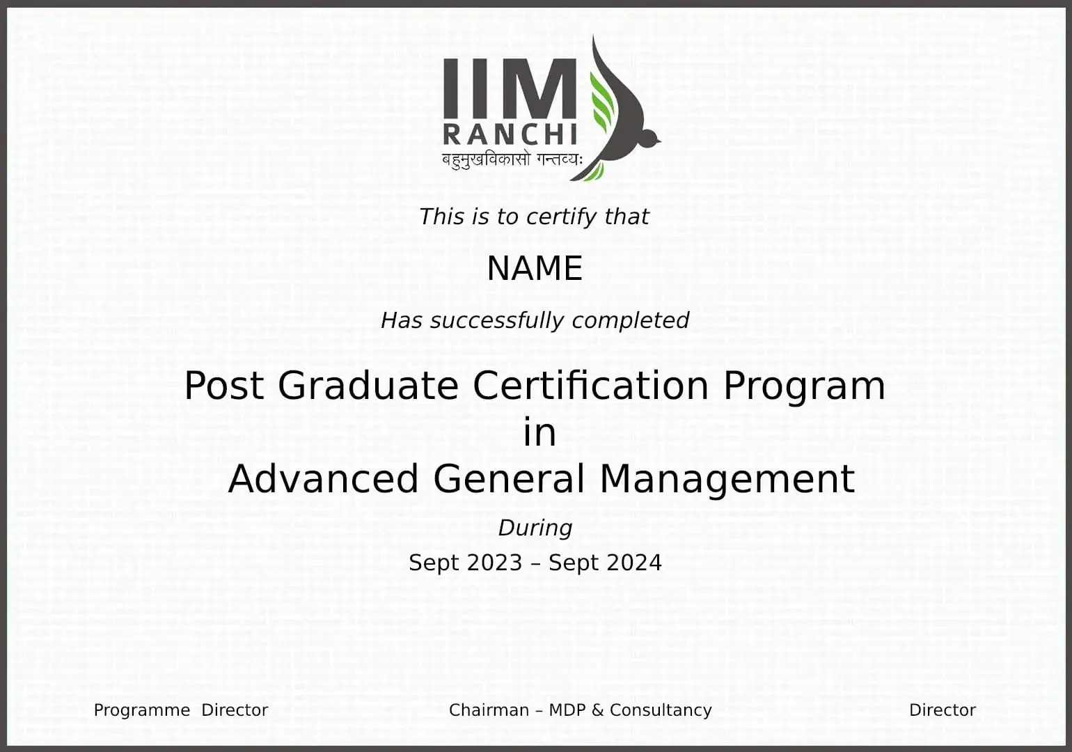 IIM Ranchi Online Courses, Fees, Working Professionals