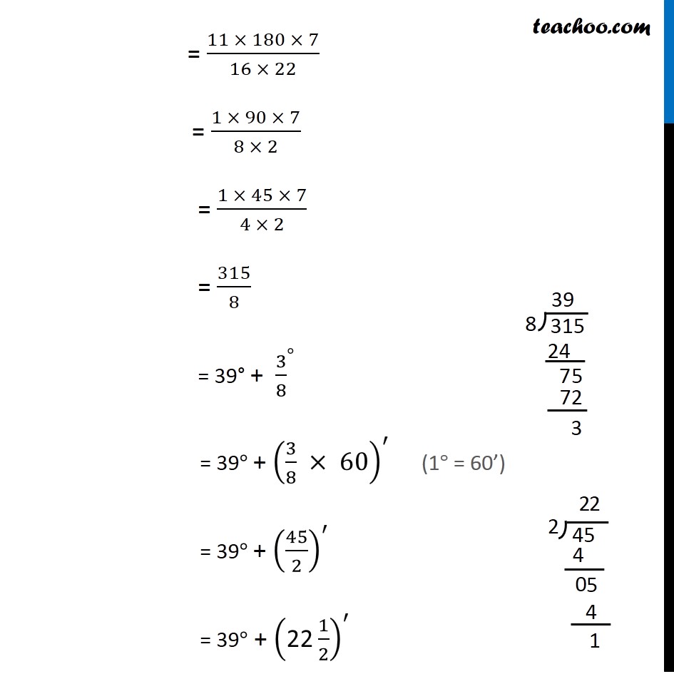 Ex 3.1, 2 - Convert 11/16 Radian Into Degree - Trigonometry Class 11
