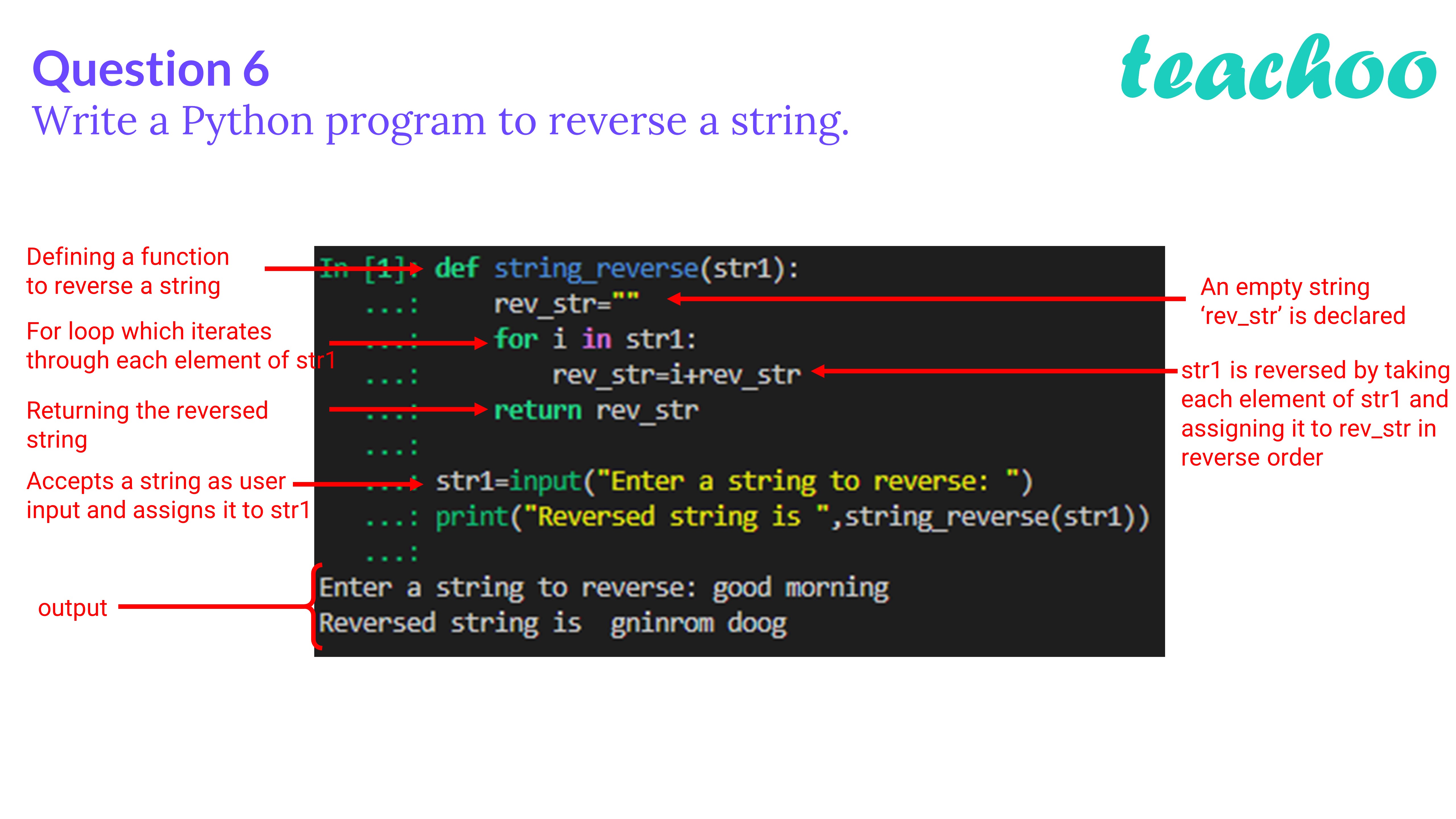 [Functions in Pyhton] Write a Python program to reverse a string