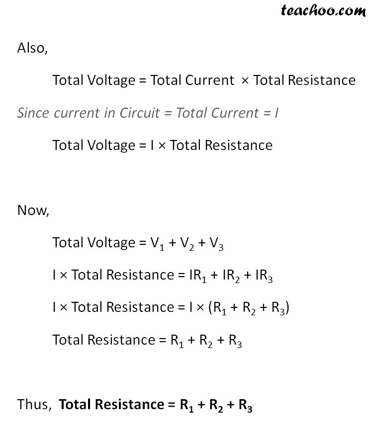 Resistance in Series Explanation, Formula and Numericals Teachoo