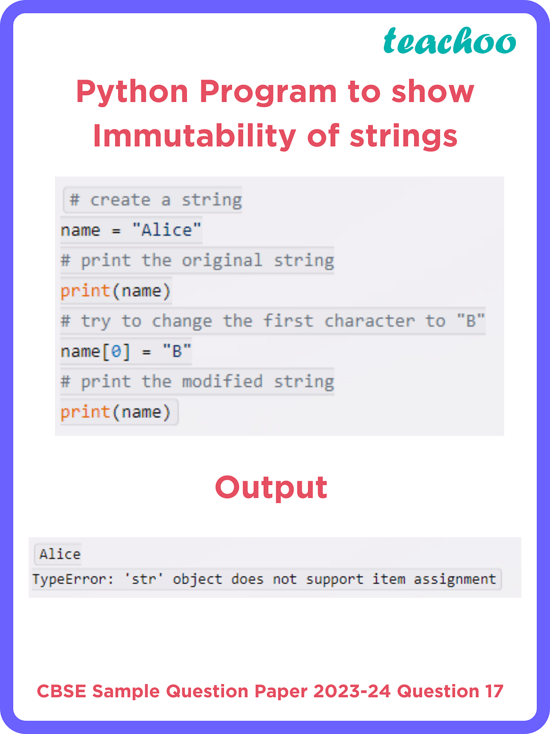 [Assertion Reasoning] Assertion(A) List is an immutable data type