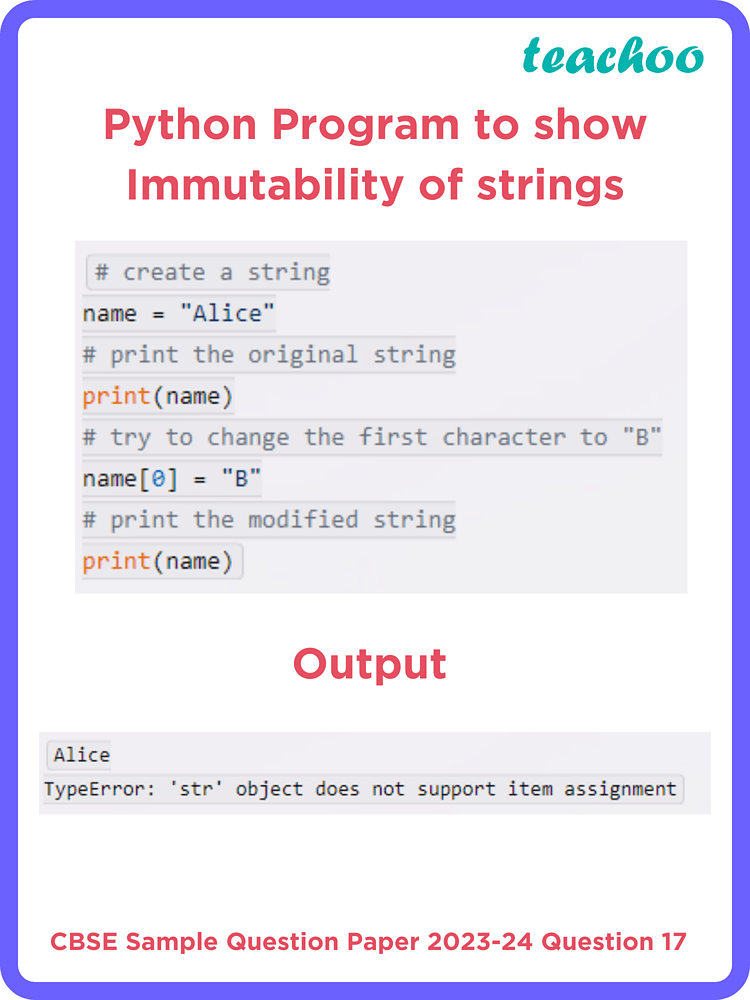 [Assertion Reasoning] Assertion(A) List is an immutable data type