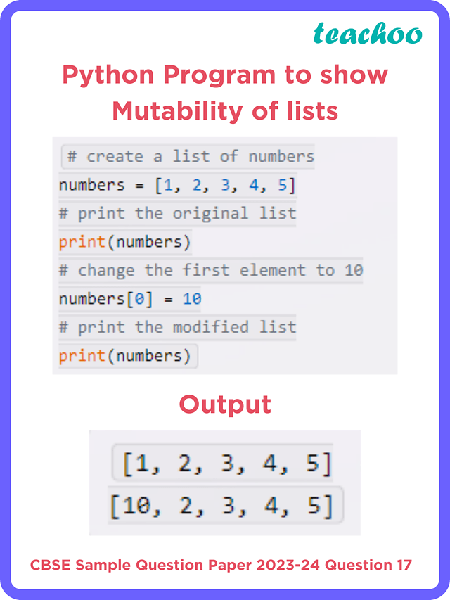 [Assertion Reasoning] Assertion(A) List is an immutable data type