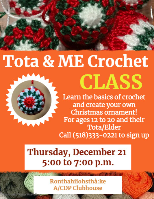 Crochet Club Craft flyer PosterMyWall