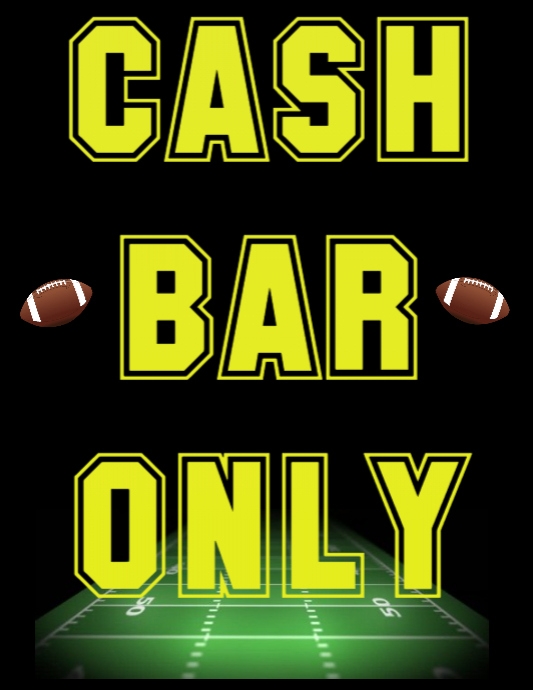 CASH BAR ONLY PosterMyWall