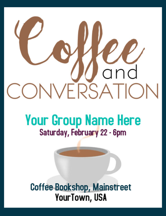 Coffee Talk Event Template PosterMyWall