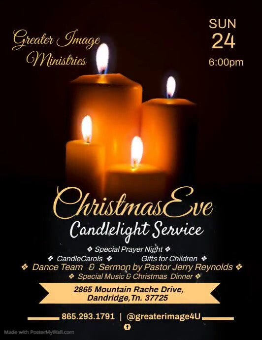 Christmas Eve Candlelight Service Template (1) PosterMyWall