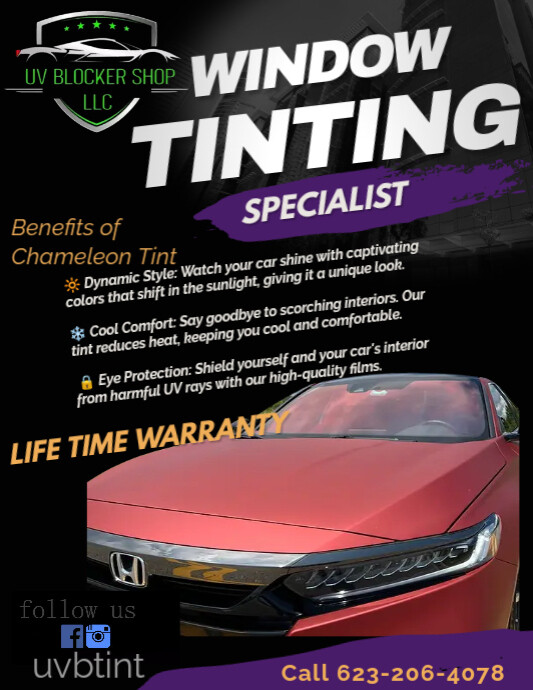 Window Tinting Service Flyer PosterMyWall